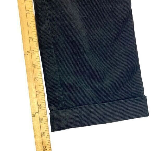 J. Crew Corduroy Pants Womens Size 6 Black Stretch City Fit Cuffed Cropped Jeans - Picture 13 of 14
